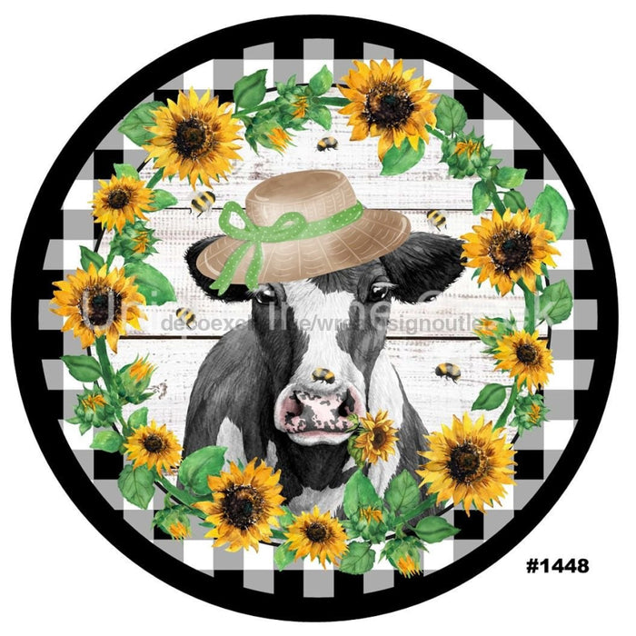 VINYL DECAL | COW | SUNFLOWER | FARMHOUSE | SUMMER | ANIMALS - Unique in the Creek LTD