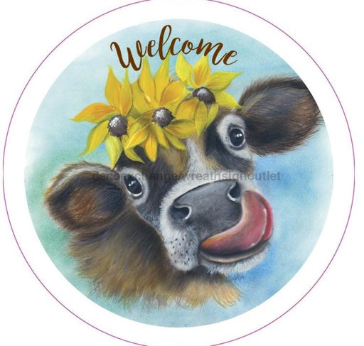 VINYL DECAL | COW | WELCOME | IVETH WRIGHT | EVERYDAY - Unique in the Creek LTD