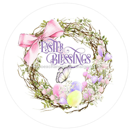 Vinyl Decal | Easter Blessings | Butterfly & Flowers | Easter - Unique in the Creek LTD