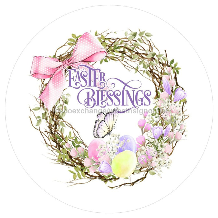 Vinyl Decal | Easter Blessings | Butterfly & Flowers | Easter - Unique in the Creek LTD
