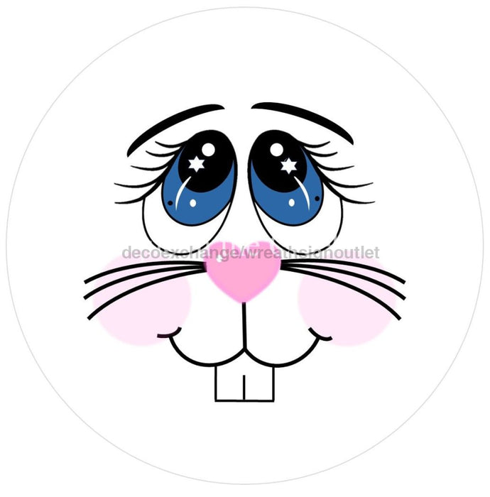 WREATH KIT COMPLETE | EASTER BUNNY FACE | VINYL DECAL | KIT203CH | CAN - Unique in the Creek LTD