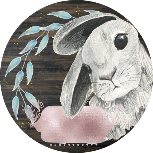 Vinyl Decal, Easter Sign, 10" Round Metal Sign VINYL-DECOE-415, Sign For Wreath, DecoExchange - DecoExchange