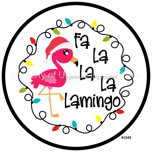 Vinyl Decal | Fa La La La | Flamingo | Christmas Lights | Christmas - Unique in the Creek LTD