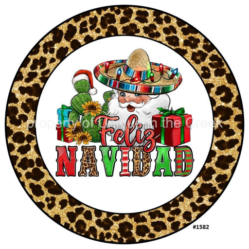 Vinyl Decal | Feliz Navidad | Santa | Sombraro | Cactus | Christmas | Spanish - Unique in the Creek LTD
