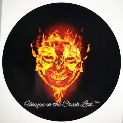 Vinyl Decal | Fiery Devil | Halloween | Autumn | Fall - Unique in the Creek LTD