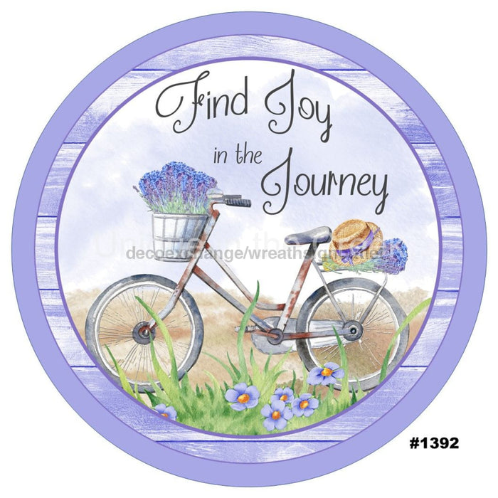 VINYL DECAL | FIND JOY | BIKE | FLORAL | EVERYDAY | SPRING | SUMMER - Unique in the Creek LTD
