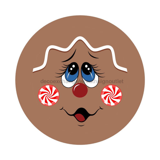 Vinyl Decal | Gingerbread Boy Face | Christmas | Winter - Unique in the Creek LTD