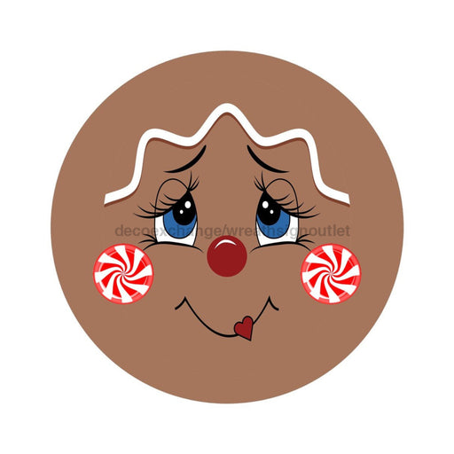 Vinyl Decal | Gingerbread Girl Face | Christmas | Winter - Unique in the Creek LTD