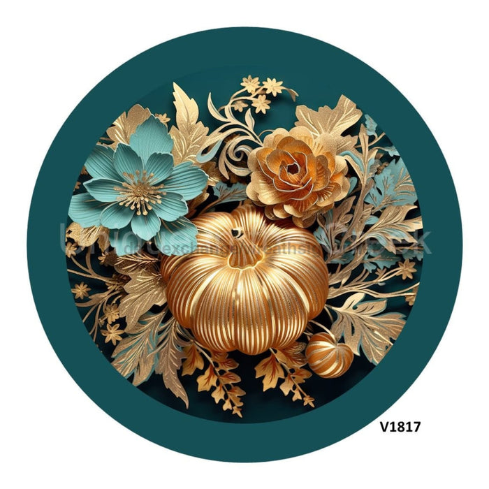 VINYL DECAL | GOLD PUMPKIN | FALL - Unique in the Creek LTD