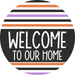 Wreath Sign Halloween Wreath Sign Welcome Decoe-2401 For Round vinyl