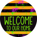 Wreath Sign Halloween Wreath Sign Welcome Decoe-2372 For Round vinyl