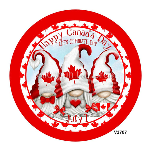 VINYL DECAL | HAPPY CANADA DAY | GNOMES / MAPLE LEAF | PATRIOTIC | CANADA - Unique in the Creek LTD