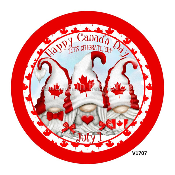 VINYL DECAL | HAPPY CANADA DAY | GNOMES / MAPLE LEAF | PATRIOTIC | CANADA - Unique in the Creek LTD