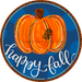 Wreath Sign, Happy Fall Leopard Orange Pumpkin - 10" Round Metal Sign - TB-010DecoExchange, Sign For Wreath - DecoExchange