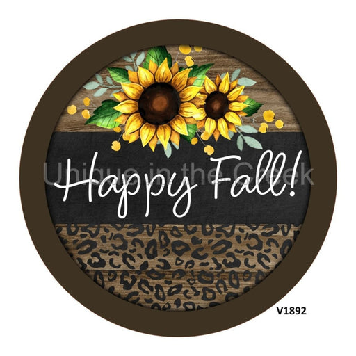 Vinyl Decal | HAPPY FALL SUNFLOWER - Unique in the Creek LTD