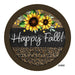 Vinyl Decal | HAPPY FALL SUNFLOWER - Unique in the Creek LTD