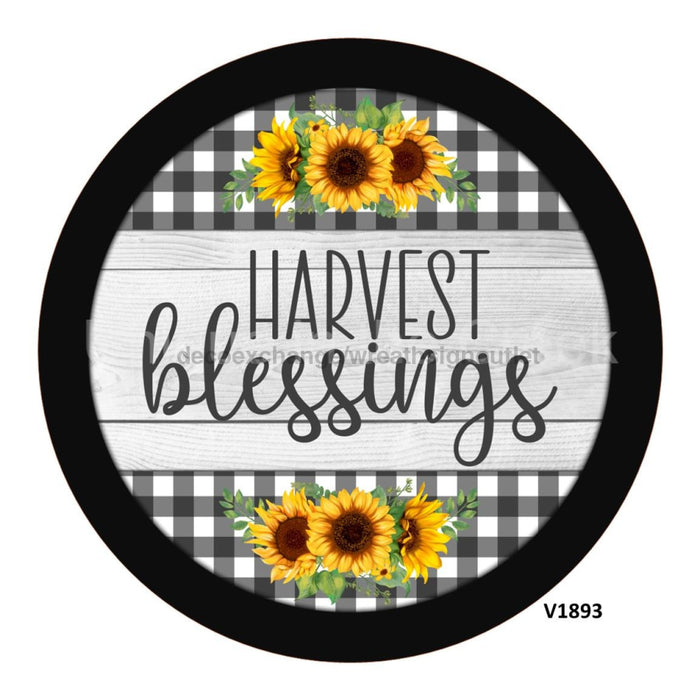 VINYL DECAL | HARVEST BLESSING | SUNFLOWER | FALL - Unique in the Creek LTD