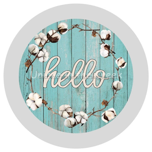 VINYL DECAL | HELLO | COTTON FLOWER | EVERYDAY - Unique in the Creek LTD