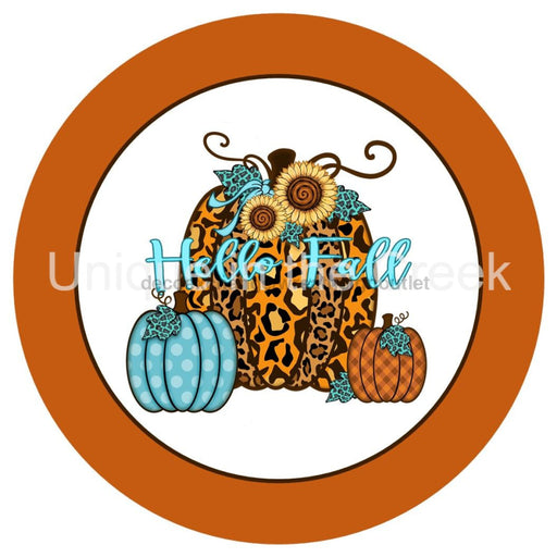 VINYL DECAL | HELLO FALL | CHIC PUMPKINS | AUTUMN | FALL - Unique in the Creek LTD