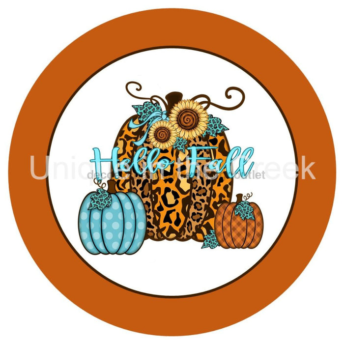 VINYL DECAL | HELLO FALL | CHIC PUMPKINS | AUTUMN | FALL - Unique in the Creek LTD