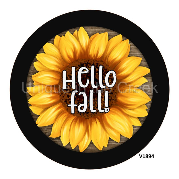 Vinyl Decal | HELLO FALL SUNFLOWER - Unique in the Creek LTD