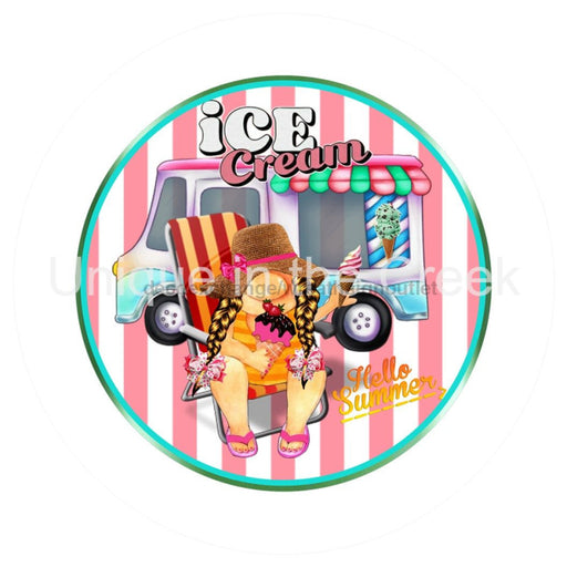VINYL DECAL | HELLO SUMMER | ICE CREAM | BEACH CHAIR | SUMMER - Unique in the Creek LTD