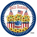 VINYL DECAL | HELLO SUMMER | RED / WHITE / BLUE | SUNFLOWER | PATRIOTIC | USA | SUMMER - Unique in the Creek LTD