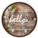 VINYL DECAL | HELLO | WELCOME | EVERYDAY | WOOD | FLOWERS - Unique in the Creek LTD