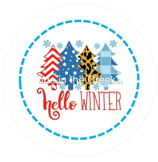 Vinyl Decal | Hello Winter | Winter - Unique in the Creek LTD