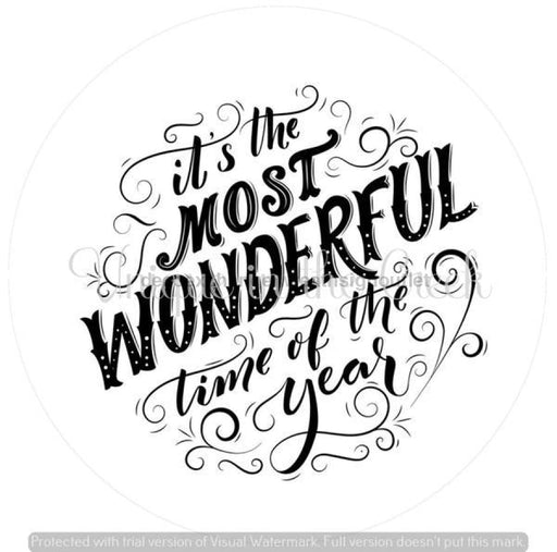 Vinyl Decal | It's The Most Wonderful Time of the Year | Christmas | Winter - Unique in the Creek LTD