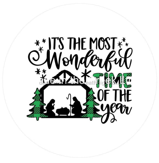 Vinyl Decal | It's The Most Wonderful Time of the Year | Nativity - Unique in the Creek LTD