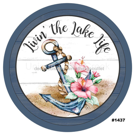 VINYL DECAL | LIVING THE LAKE LIFE | ANCHOR | SUMMER | WELCOME - Unique in the Creek LTD