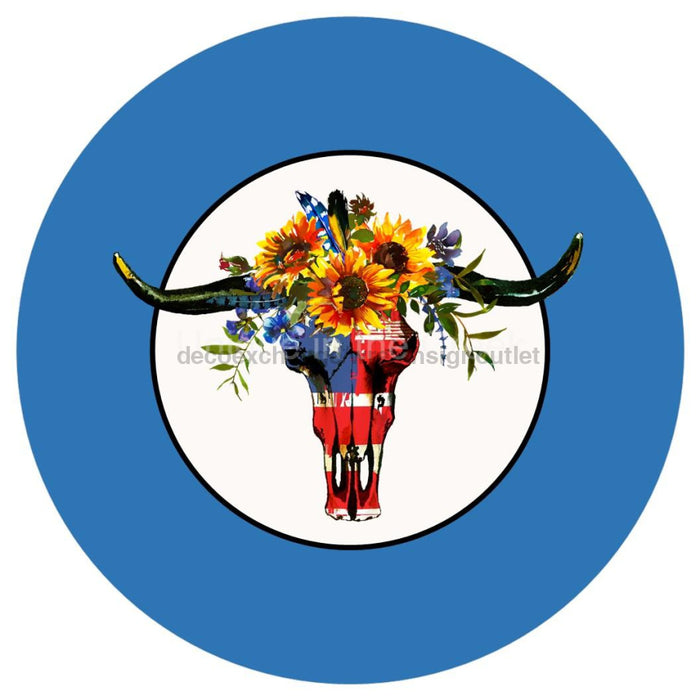 VINYL DECAL | LOG HORN SKULL | PATRIOTIC | USA | WELCOME | EVERYDAY | SUMMER - Unique in the Creek LTD