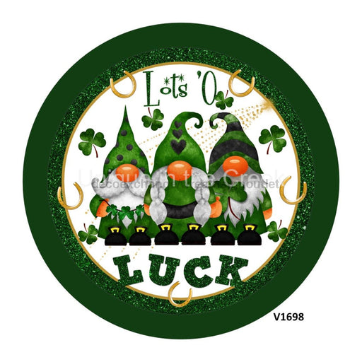 VINYL DECAL | LOTS O LUCK | GNOMES / CLOVER | ST PATRICKS DAY | HOLIDAYS - Unique in the Creek LTD
