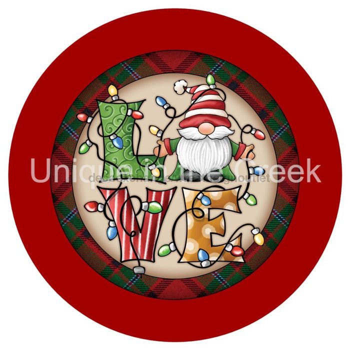 VINYL DECAL | LOVE SANTA | LIGHTS | PLAID | CHRISTMAS - Unique in the Creek LTD