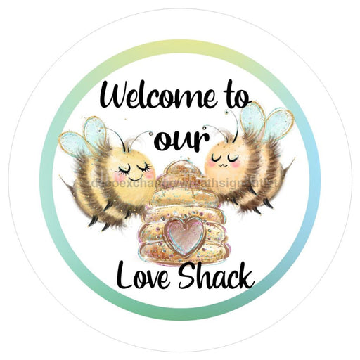 VINYL DECAL | LOVE SHACK | BEES | BEE HIVE | WELCOME | SPRING | SUMMER - Unique in the Creek LTD