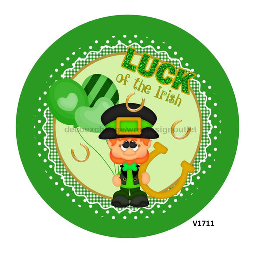 VINYL DECAL | LUCK OF THE IRISH | LEPRECHAUN / HORSESHOES | ST PATRICKS DAY | HOLIDAYS - Unique in the Creek LTD