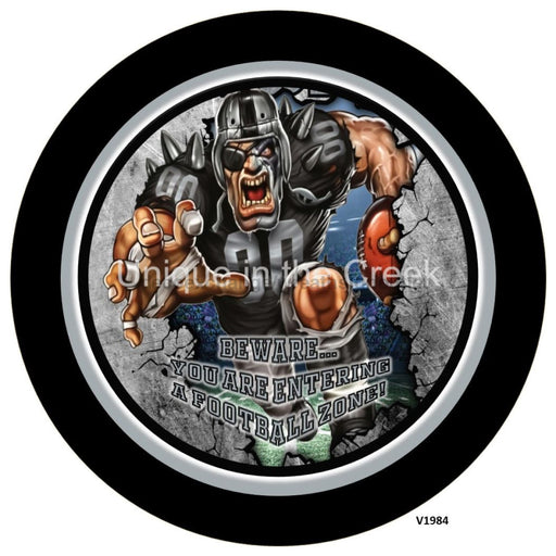 Vinyl Decal | LV Football | BLACK/SILVER/WHITE | Beware...you are entering a football zone | Sports - Unique in the Creek LTD