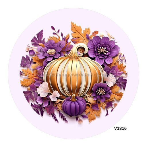 VINYL DECAL | MAUVE/ORANGE PUMPKIN | FALL - Unique in the Creek LTD