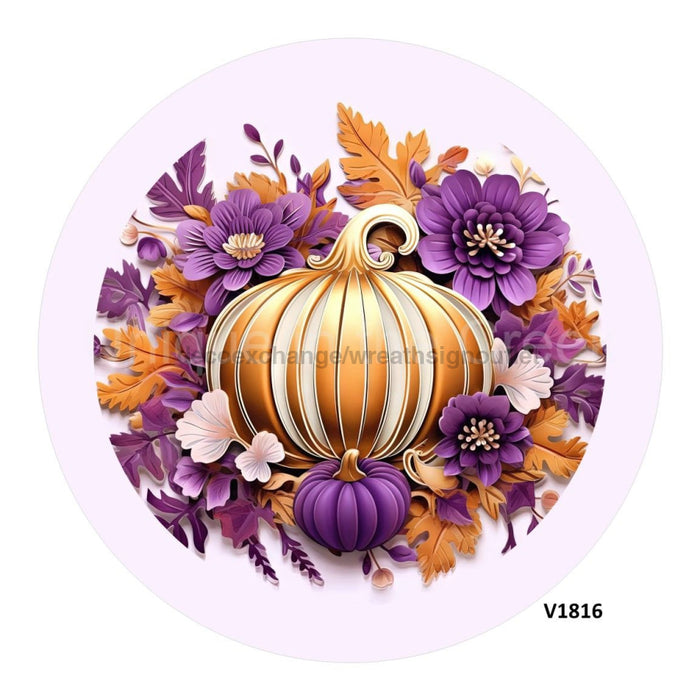 VINYL DECAL | MAUVE/ORANGE PUMPKIN | FALL - Unique in the Creek LTD