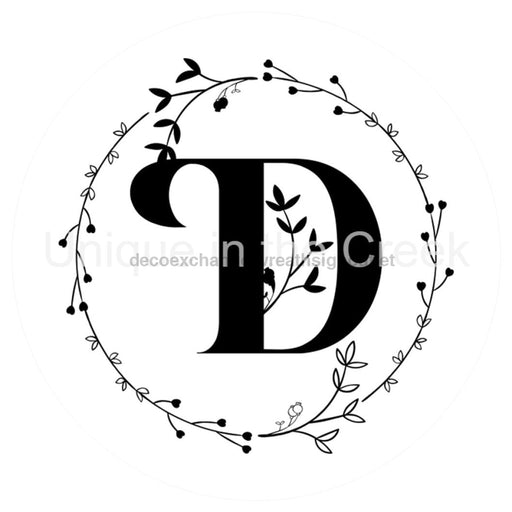 VINYL DECAL | MONOGRAM | LETTER D | EVERYDAY - Unique in the Creek LTD