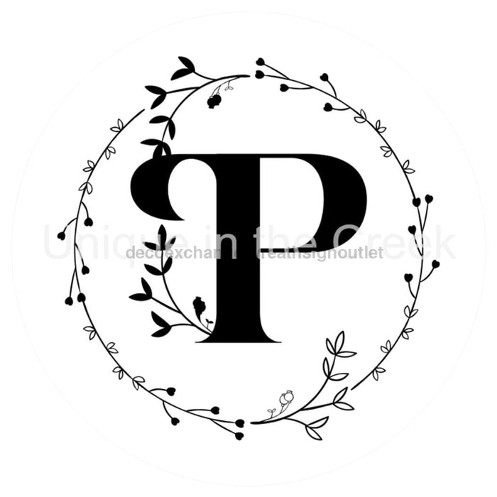 VINYL DECAL | MONOGRAM | LETTER P | EVERYDAY - Unique in the Creek LTD