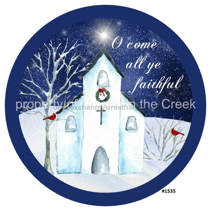 Vinyl Decal | O Come All Ye Faithful | Church | Christmas | Religious - Unique in the Creek LTD