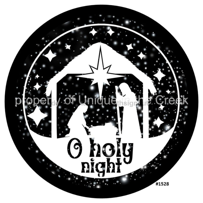 Vinyl Decal | O Holy Night | Black | Christmas | Religious - Unique in the Creek LTD