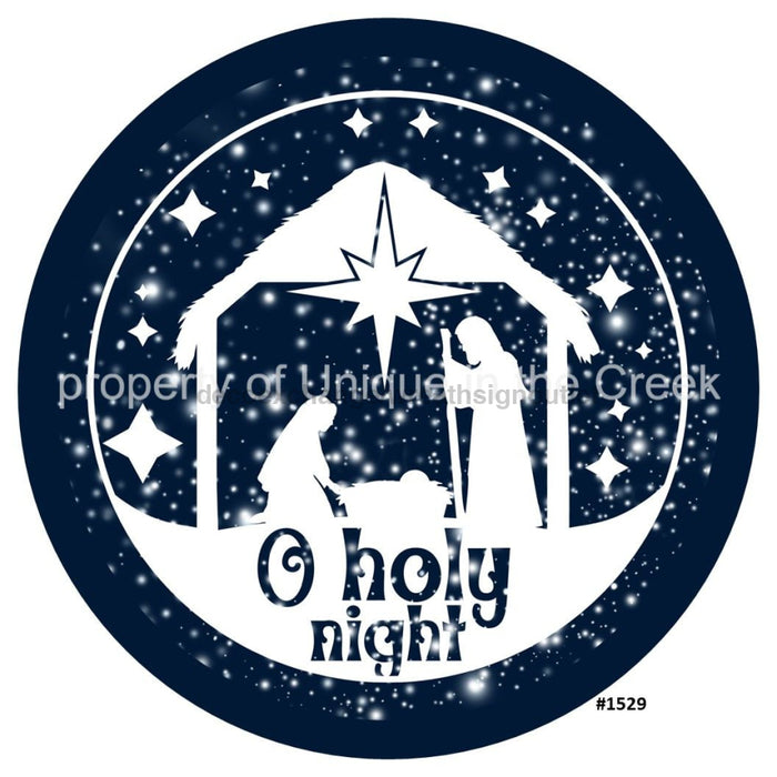 Vinyl Decal | O Holy Night | Blue | Christmas | Religious - Unique in the Creek LTD