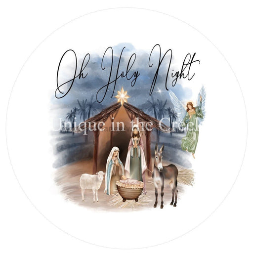 Vinyl Decal | Oh Holy Night | Religious | Christmas | Winter - Unique in the Creek LTD