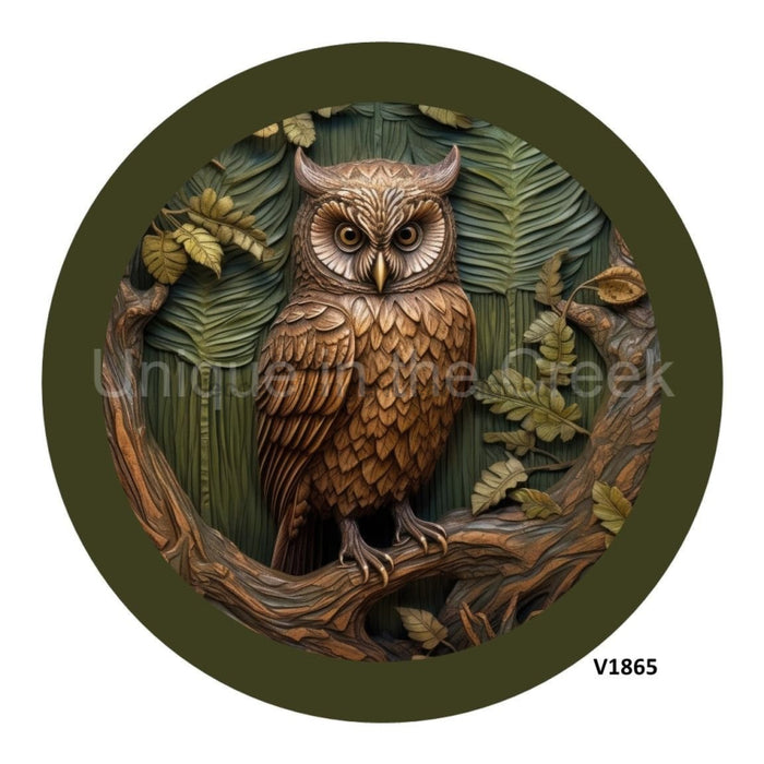 VINYL DECAL | OWL | WOOD CARVING | EVERYDAY - Unique in the Creek LTD