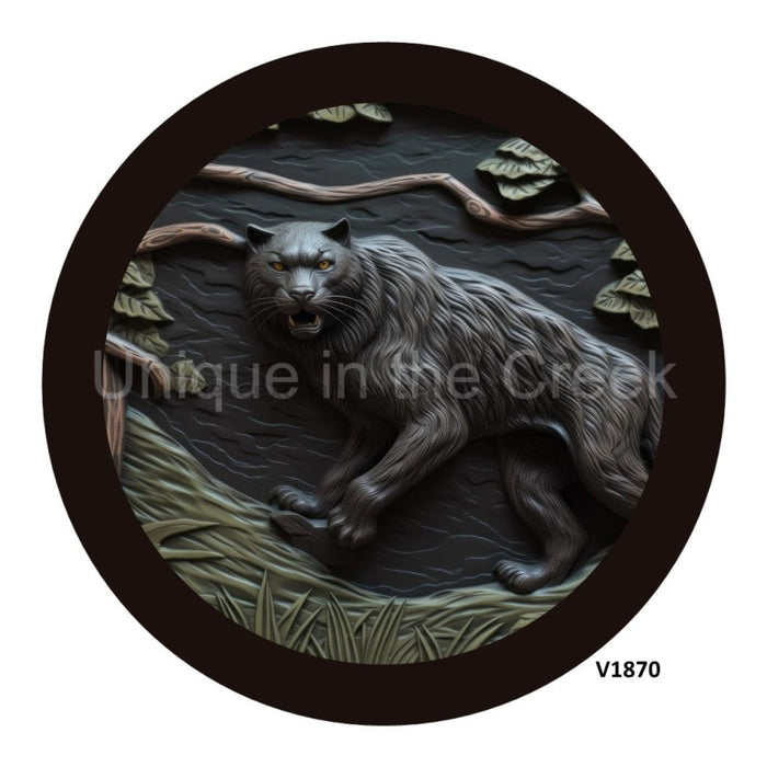 VINYL DECAL | PANTHER | WOOD CARVING | EVERYDAY - Unique in the Creek LTD
