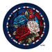 VINYL DECAL | PATRIOTIC ROSES | STAIN GLASS | SUMMER | RED, WHITE & BLUE - Unique in the Creek LTD
