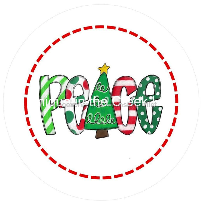Vinyl Decal | Peace | Christmas | Winter - Unique in the Creek LTD